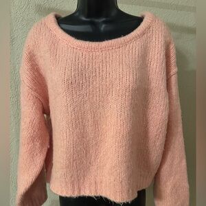 Anthropologie Soft Peach Crew Neck Sweater